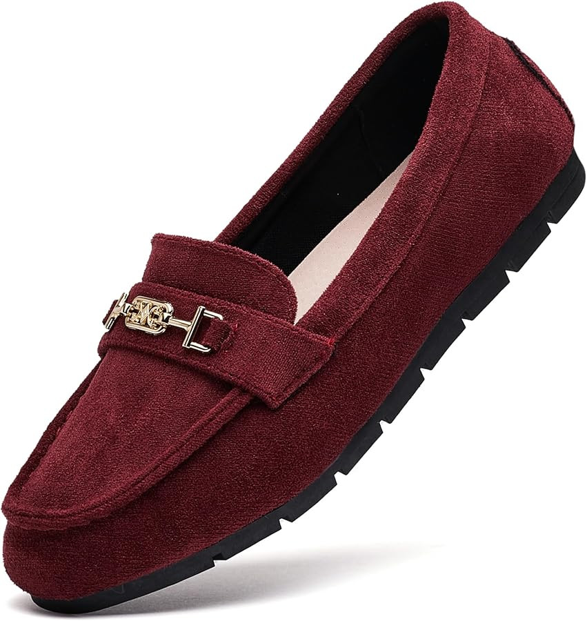 DeYashopin Women's Loafer Shoes Leisure Slip On Work Shoes Comfort Walking Flats | Amazon (US)
