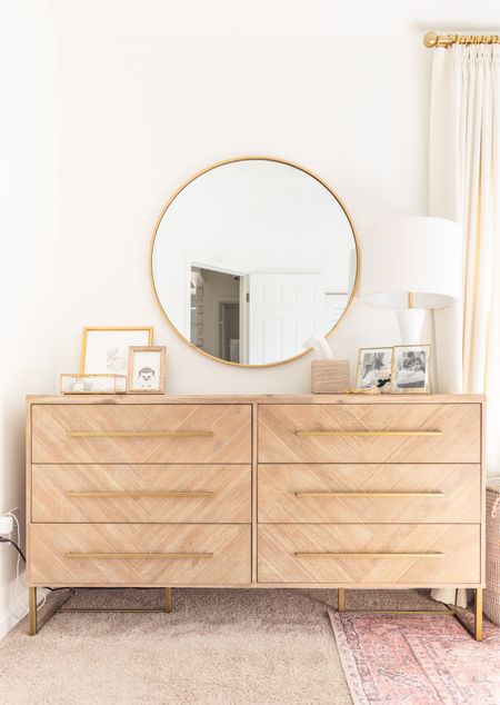 This dresser went from a changing table in the nursery to its standard storage function in Eliza’s big girl bedroom. home decor bedroom decor purple bedroom round mirror white usb lamp gold picture frame bedroom art trinket box

#LTKstyletip #LTKhome #LTKunder50