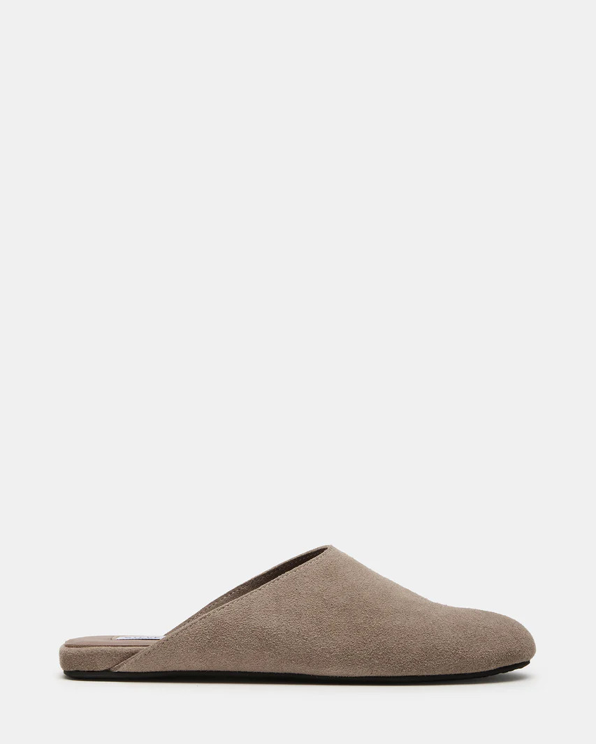 GLIMMER Taupe Suede Slip-On Flat | Women's Flats | Steve Madden (US)