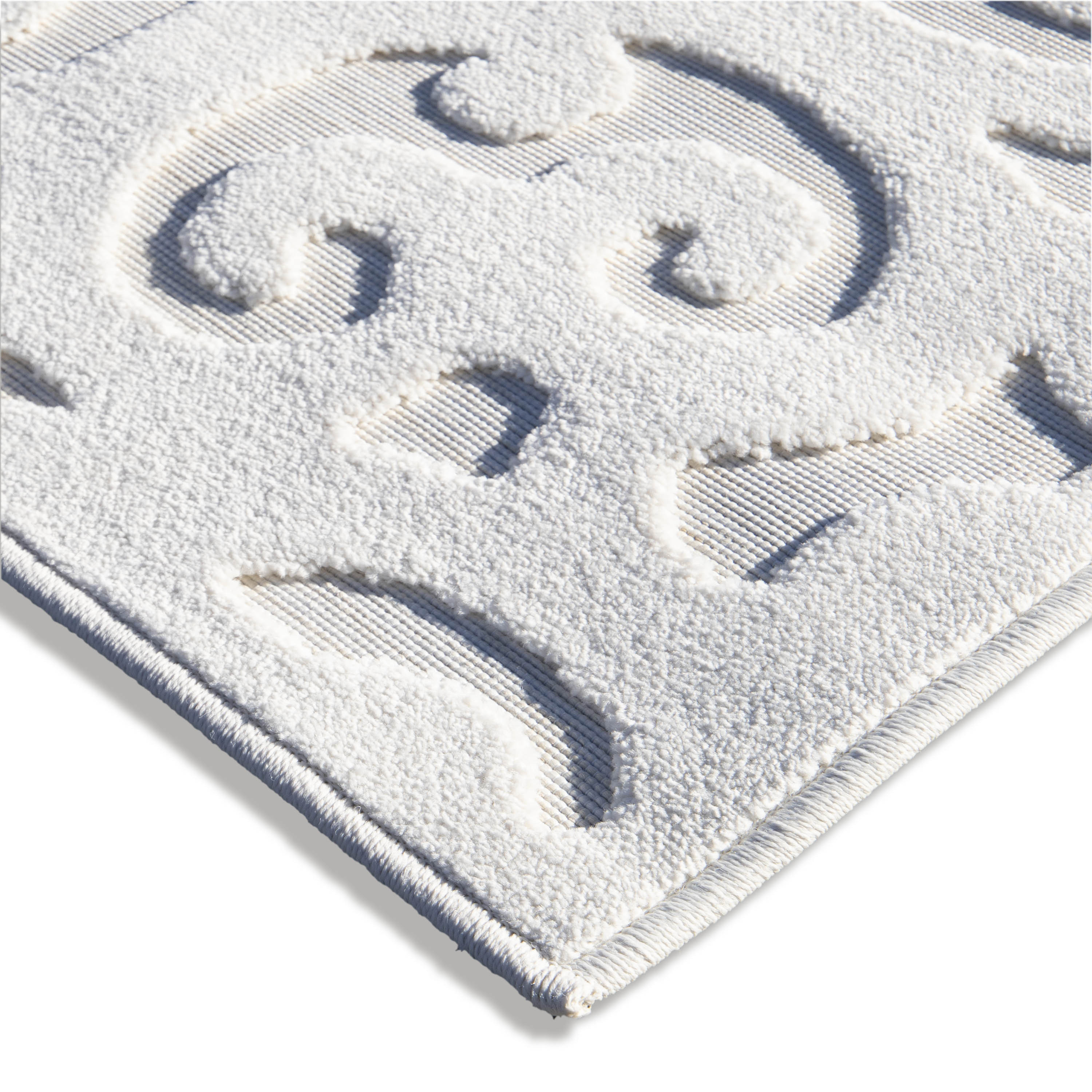 My Texas House Irongate 1'11" X 7'6" Runner Natural Damask Outdoor Rug | Walmart (US)