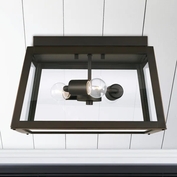 Janniah 3-Bulb Outdoor Flush Mount | Wayfair North America