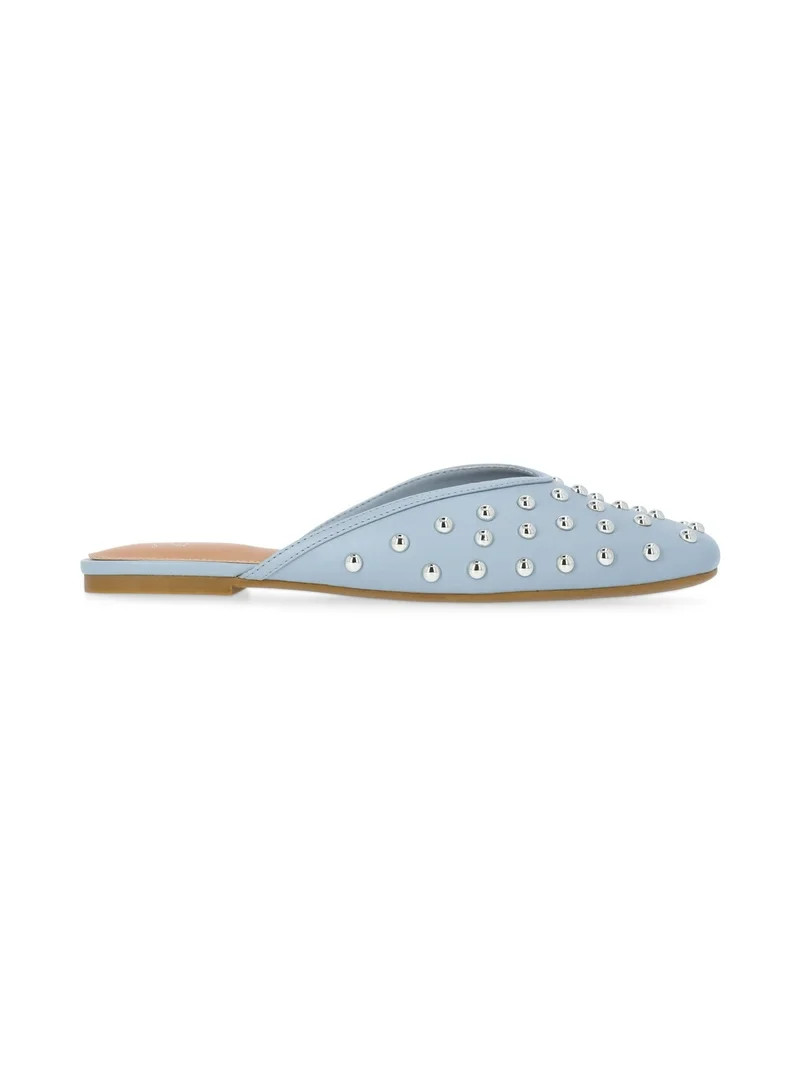 Time and Tru Women's Studded Faux Leather Mules | Walmart (US)