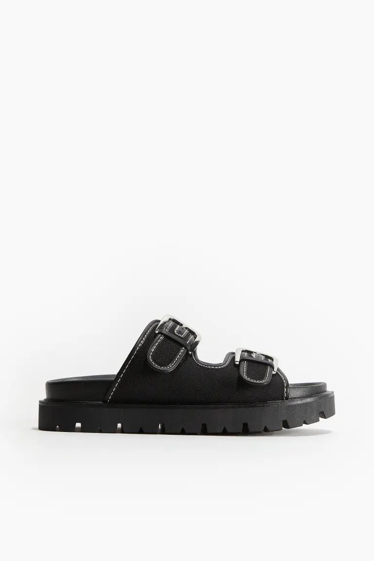 Chunky sandals - Black - Ladies | H&M GB | H&M (UK, MY, IN, SG, PH, TW, HK)