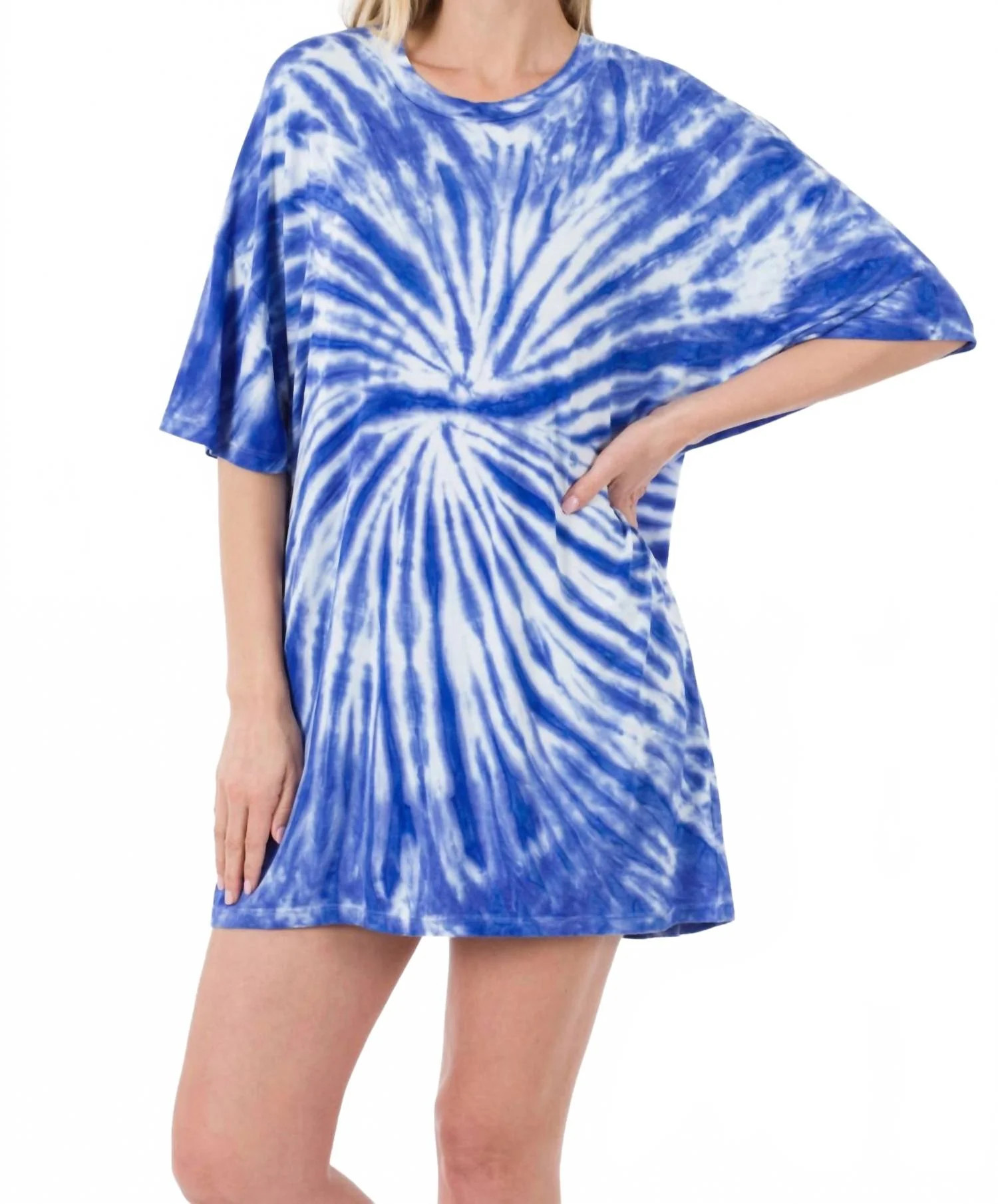 Oversized Tie Dye Shirts In Bright Blue | Shop Simon