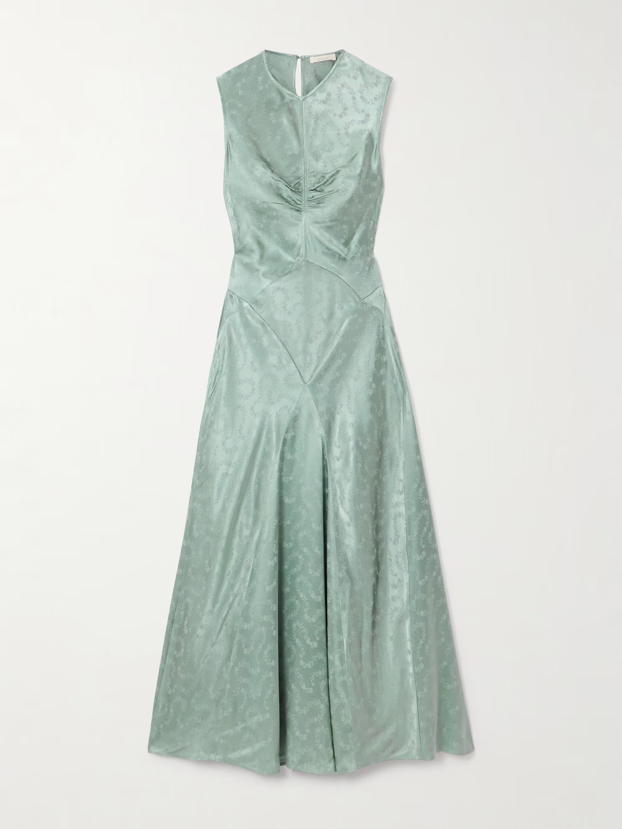 Ginette paneled floral-jacquard satin midi dress | NET-A-PORTER APAC