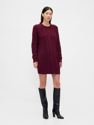 Cable-Knit Mini Sweater Dress | Gap (US)
