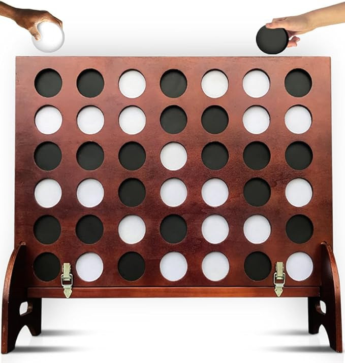 SWOOC Games - Premium Giant Four in a Row (All Weather) w/Carrying Case & 60% Quieter Design - Gi... | Amazon (US)