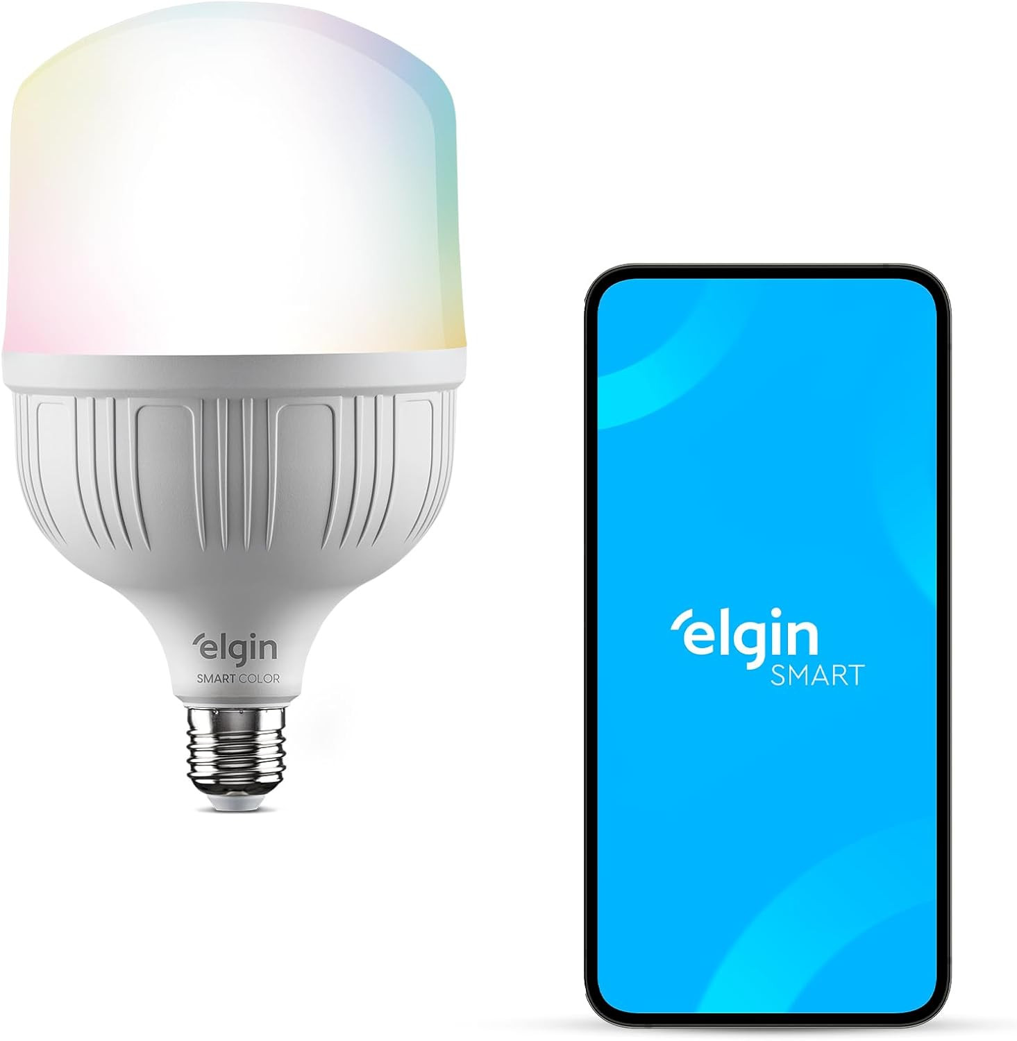 Lâmpada Inteligente Alta Potência 20W Elgin Color RGB Wifi Compatível com Alexa e Google Home | Amazon (BR)