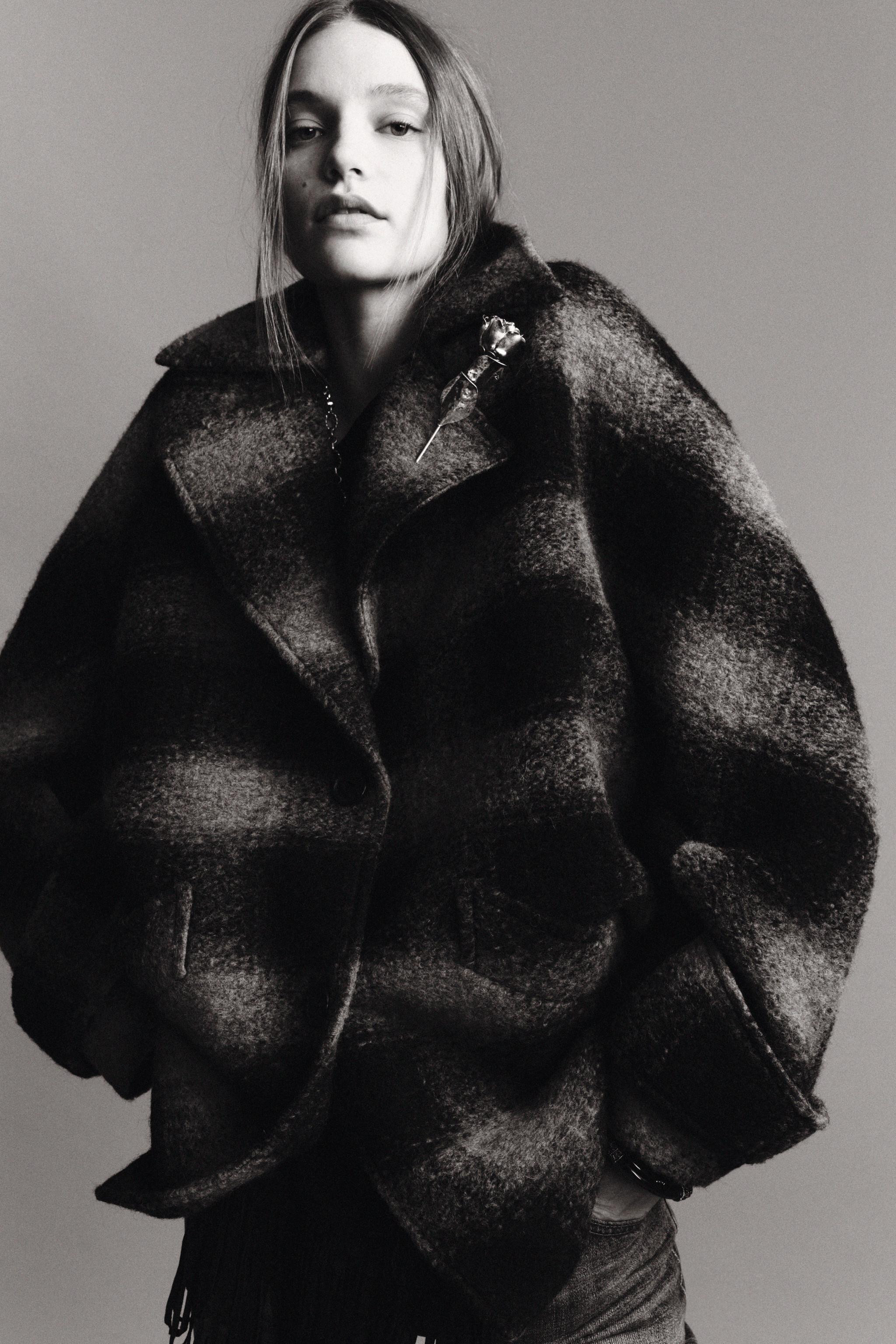 PLAID WOOL BLEND COAT ZW COLLECTION LIMITED EDITION | Zara US