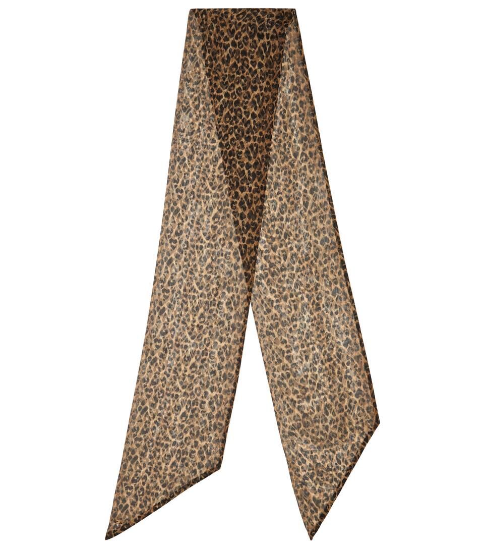 Leopard-print silk muslin scarf | Mytheresa (INTL)