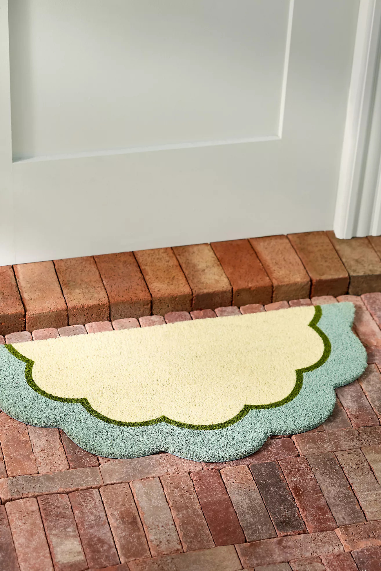 Devon Scalloped Coir Printed Doormat | Anthropologie (US)