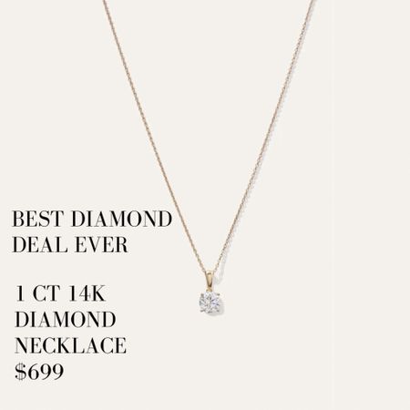 I can’t get over the price of this round solitaire diamond necklace. It comes in yellow and white gold, and there are options for 1ct ($699) and 2 ct (1299) like what?!

#LTKGiftGuide #LTKsalealert #LTKMostLoved