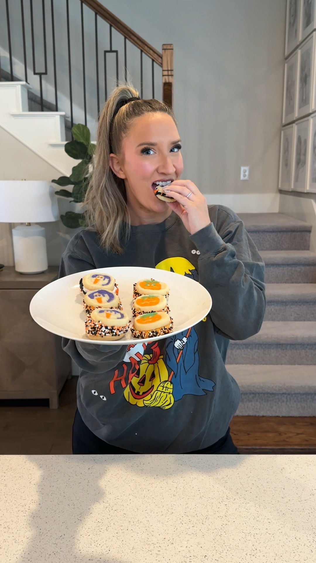 Halloween ice cream sandwich treat idea! So fun for kids or to serve at a party👻🎃

Halloween ideas, halloween treats, halloween candy, cookies, sweatshirt

#LTKSeasonal #LTKVideo #LTKParties