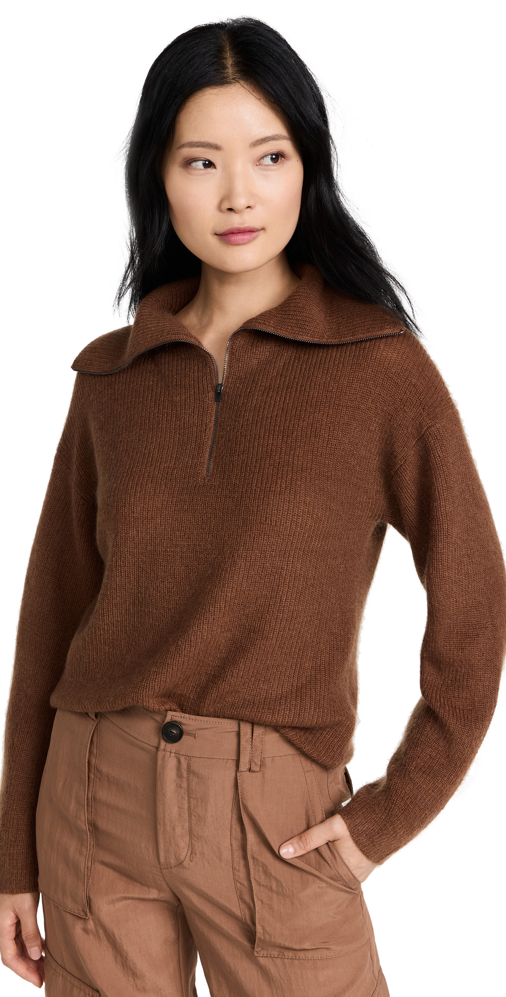 Half Zip Ribbed Pullover | Shopbop