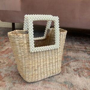 Zara pearl straw bag | Poshmark