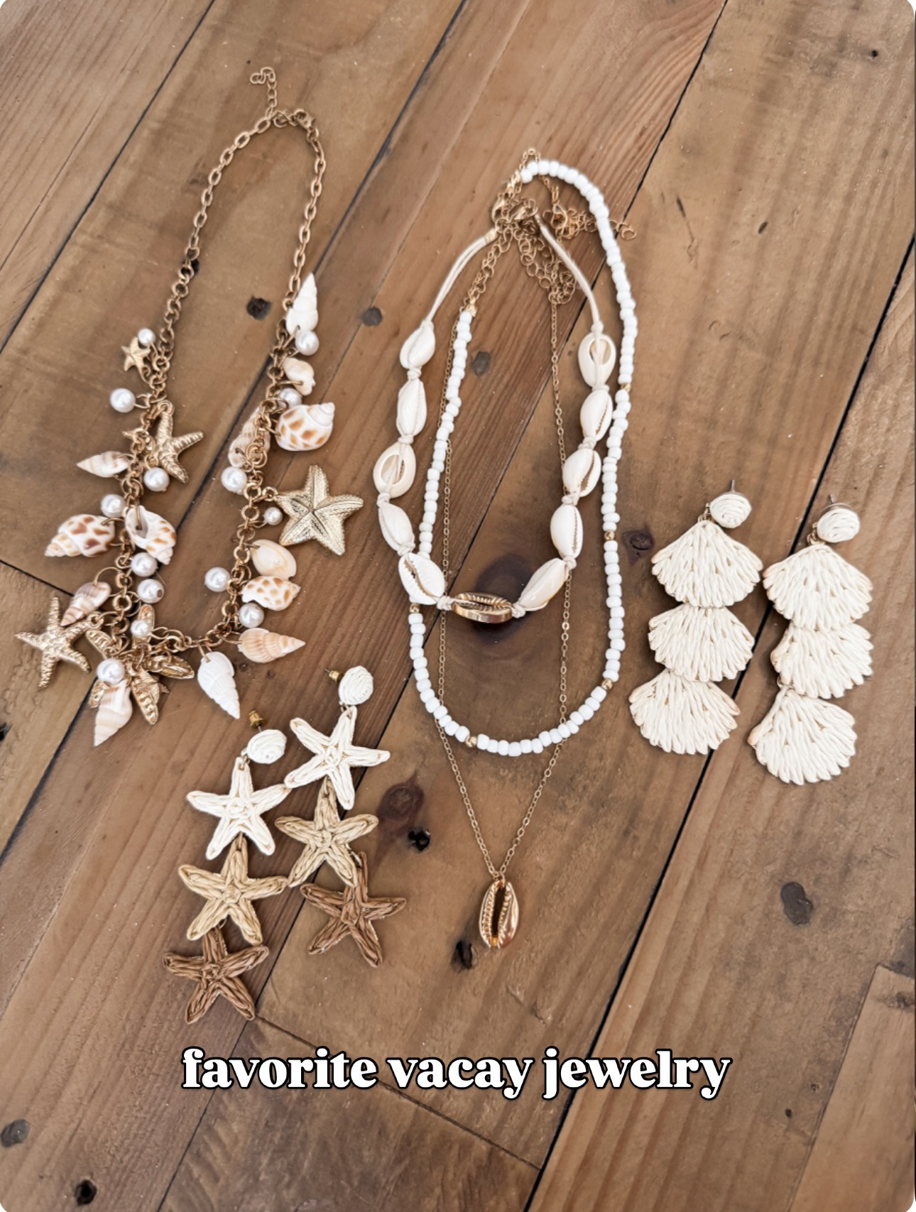 Sea-inspired necklaces and earrings, perfect for a beachy look. ☀️ Vacation jewelry all from Amazon!

Affordable finds, shell, seashell, earrings, choker, layering necklace, Amazon fashion finds. 
 

 #LTKootd #LTKTravel