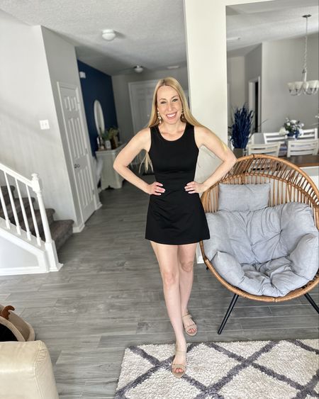 Little black summer dress 
🩵 wearing size small
🩵 stretchy and comfy 
🩵 easy to dress up or down for work, travel and so much more 

#LTKstyletip #LTKfindsunder50 #LTKworkwear