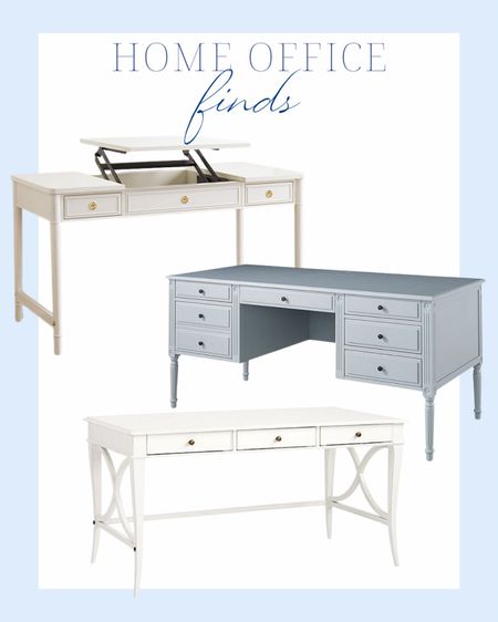 home office finds | desk | stand desk | blue | white | classic home | traditional home | blue and white | furniture | southern home | coastal home | grandmillennial home | scalloped | woven | rattan | classic style | preppy style | grandmillennial decor | blue and white decor | classic home decor | traditional home | bedroom decor | bedroom furniture | white dresser | blue chair | brass lamp | floor mirror | euro pillow | white bed | linen duvet | brown side table | blue and white rug | gold mirror

#LTKHome