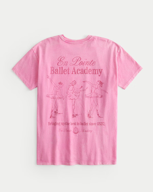 Women's Oversized Ballet Graphic Tee | Women's Tops | HollisterCo.com | Hollister (US)