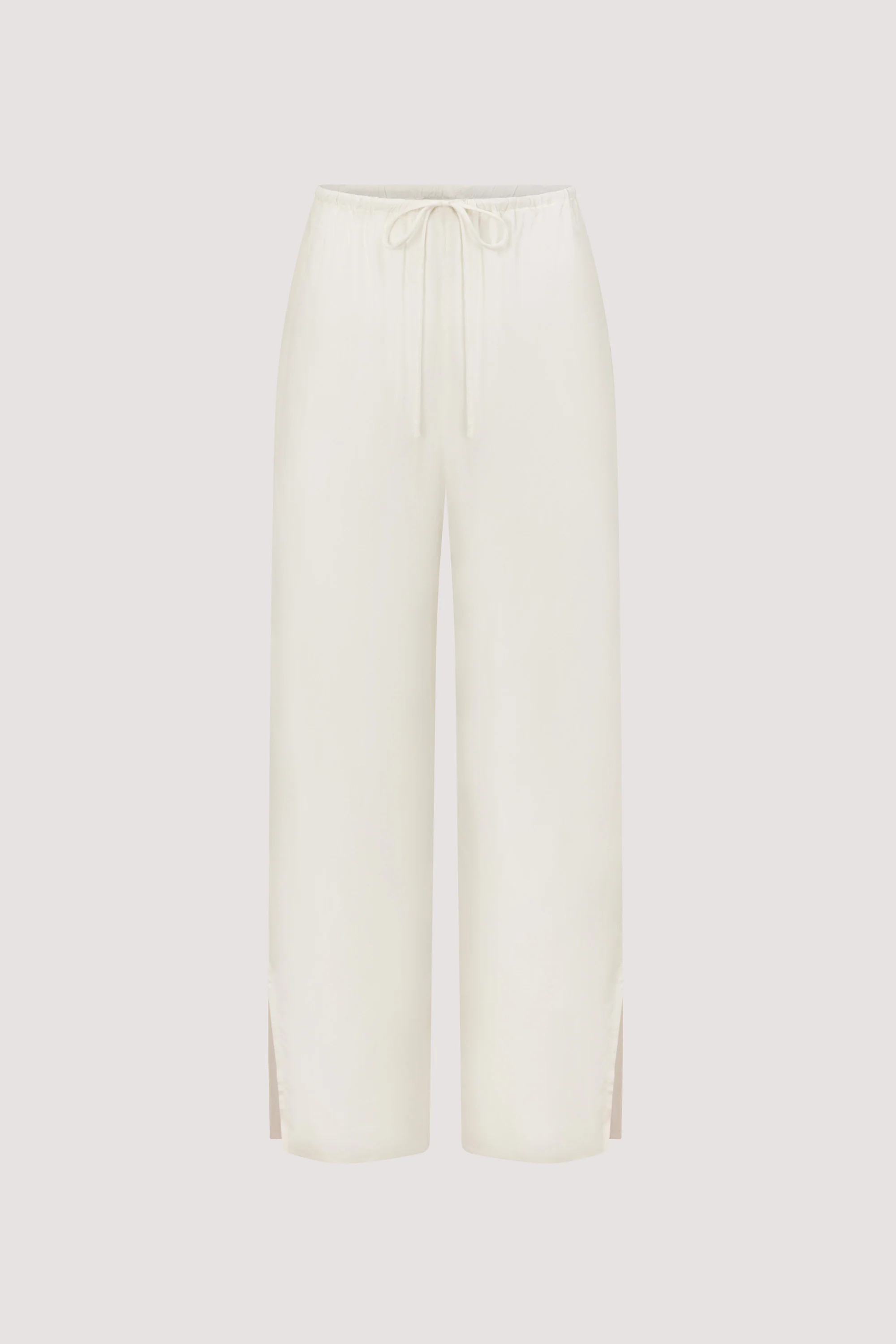 XENA WHITE CUPRO SIDE SPLIT PANT | DISSH