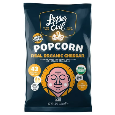 LesserEvil Popcorn Cheddar - 4.6oz | Target