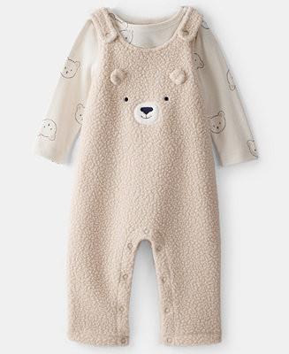 Carter's Baby Boys' Bear Long-Sleeve T-Shirt and Overall, 2-Piece Set - Macy's | Macy's
