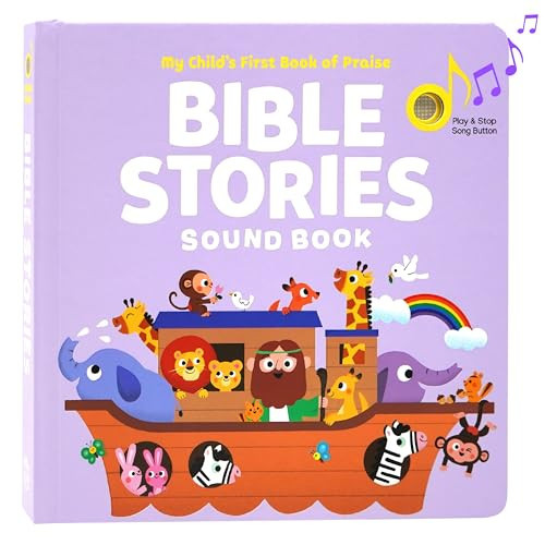 Bible Stories Christian Sound Books for Kids - 6 Bible Songs for Toddlers – Christian Easter Gifts for Kids, Baby Books & Toys for Kids - Easter Basket Essentials, Baptism, Christening Baby Gifts | Amazon (US)
