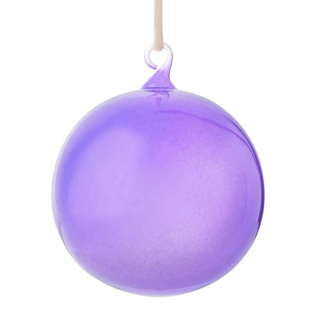 Glass Bubble Ball Christmas Ornaments, Amethyst, Set of Three | The Well Appointed House, LLC