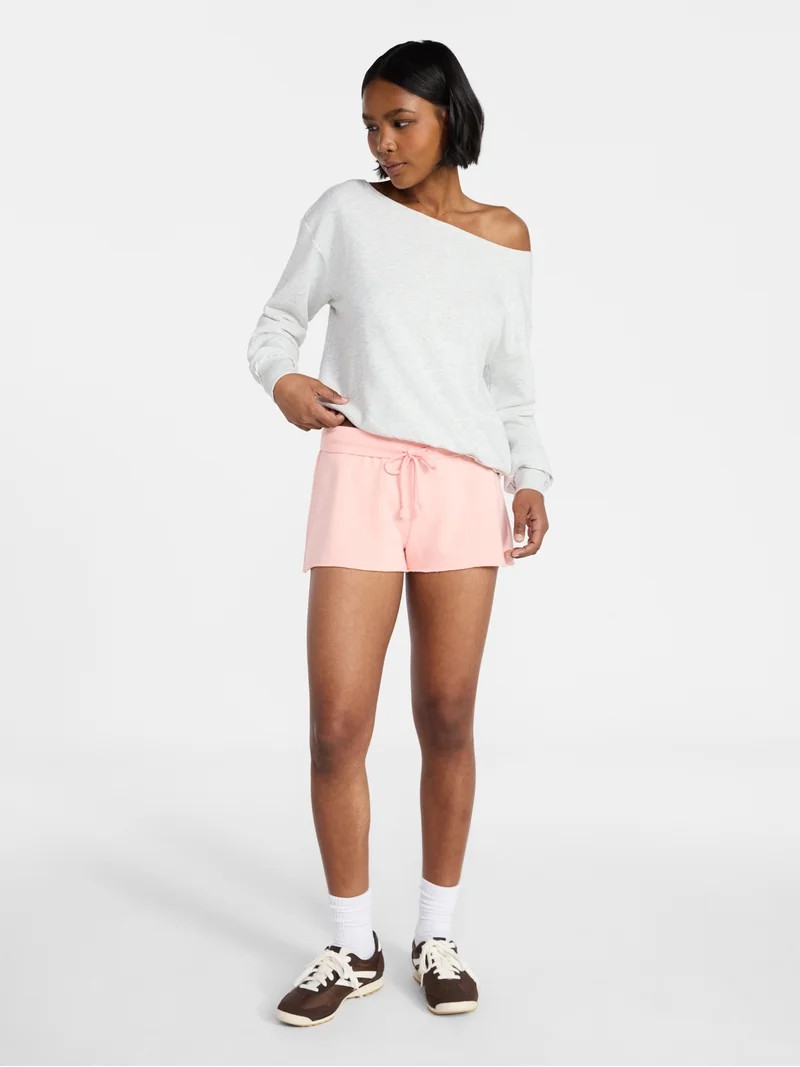 No Boundaries French Terry Pull On Shorts, 2" Inseam, Women's XXS-XXL | Walmart (US)