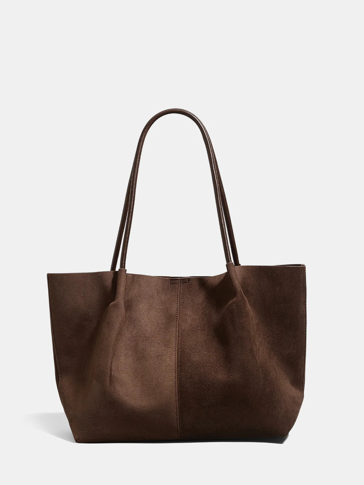 Suede Effect Large-Capacity Tote Bag | Commense