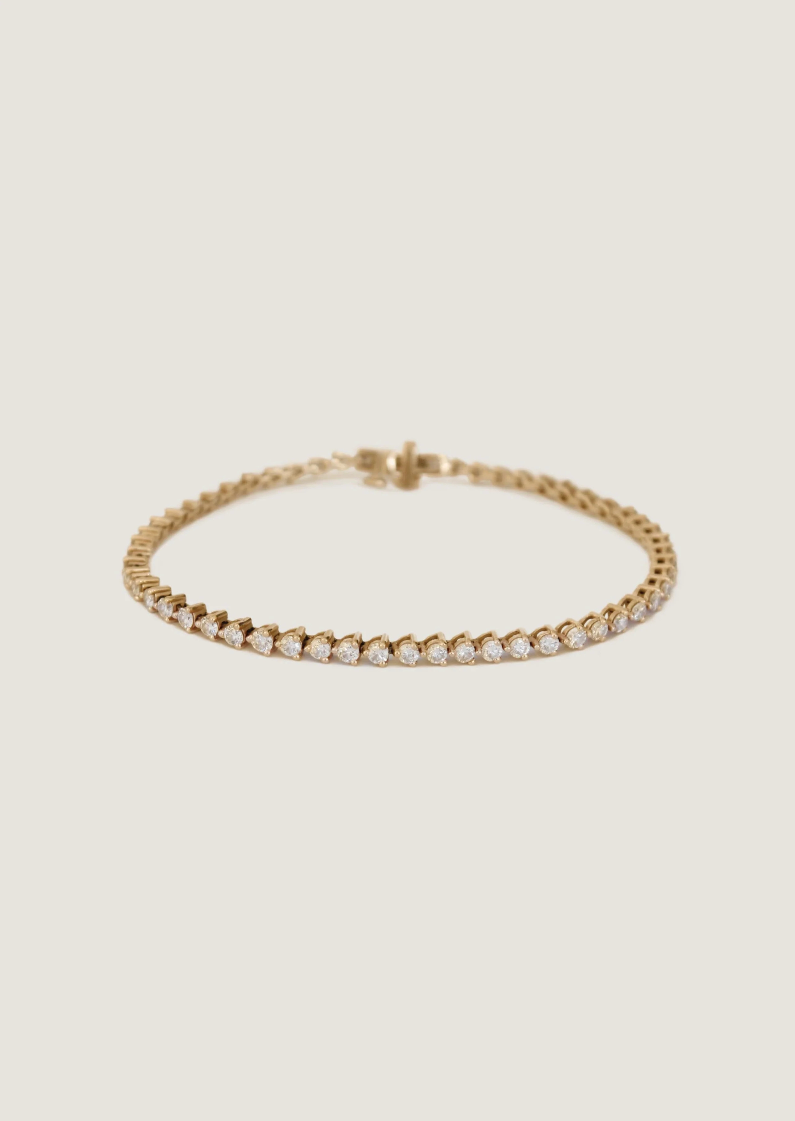 Rachel Three Prong Tennis Bracelet Diamond - Kinn | Kinn