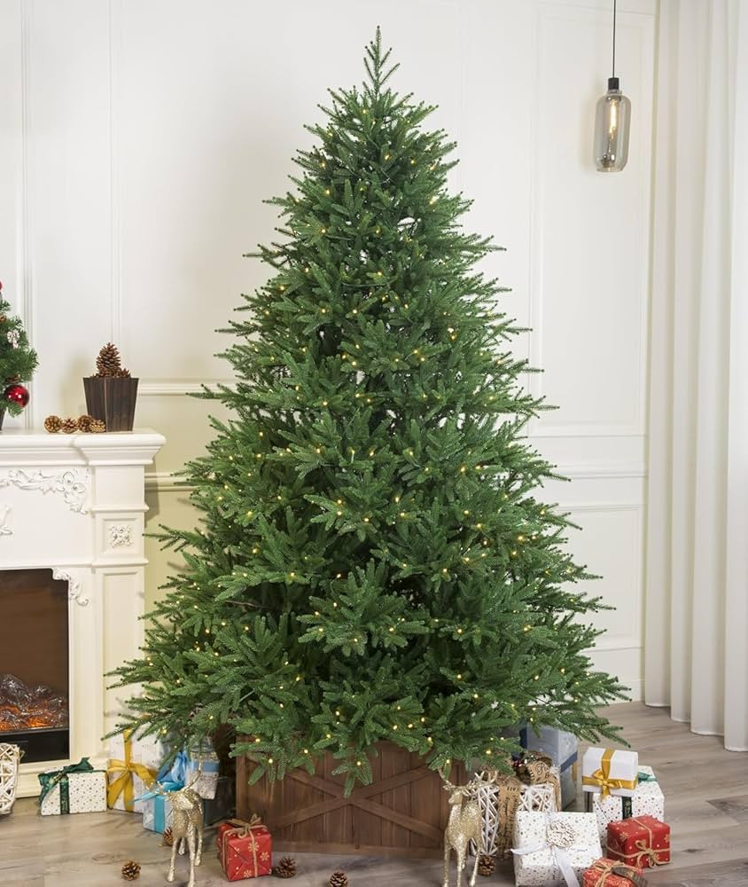 Soontrans Weihnachtsbaum mit Beleuchtung Miwa 2 in 1 Nordmanntanne Künstlicher Weihnachtsbaum mi... | Amazon (DE)