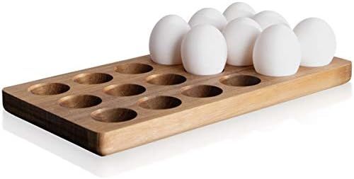 Gui's Chicken Coop Egg Tray - Rustic Acacia Wood Egg Holder For 18 Eggs Usable in Kitchen Refrige... | Amazon (US)