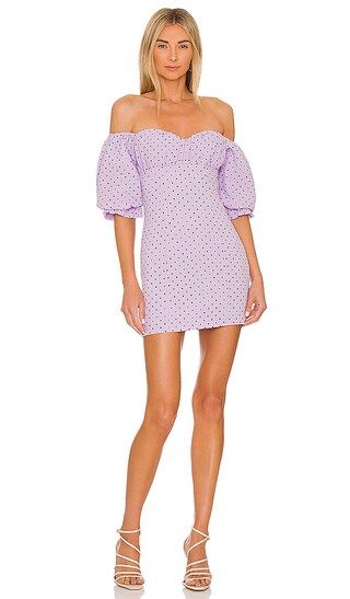 Ashling Mini Dress in Lilac Dot | Revolve Clothing (Global)