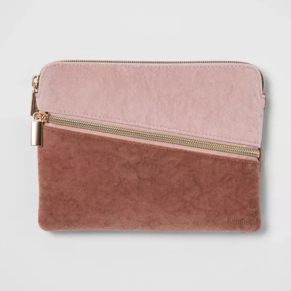 heyday™ Tech Organizer Pouch Crushed Velvet - Pink | Target