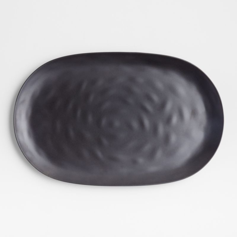 Audley Grey Bamboo and Melamine Serving Platter | Crate & Barrel | Crate & Barrel