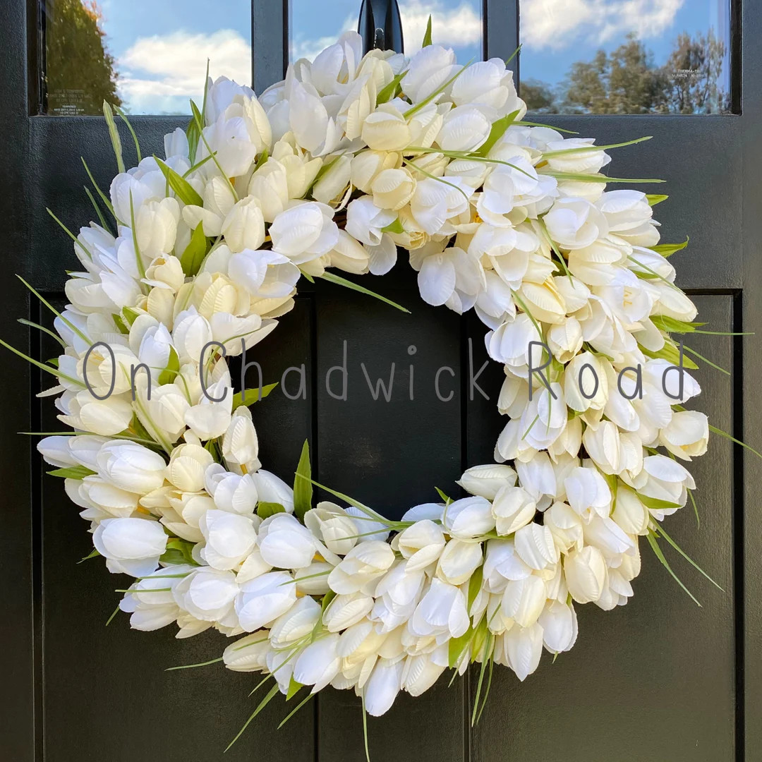 Tulip Wreath: Spring Floral Wreath with Faux Tulips | Etsy (US)