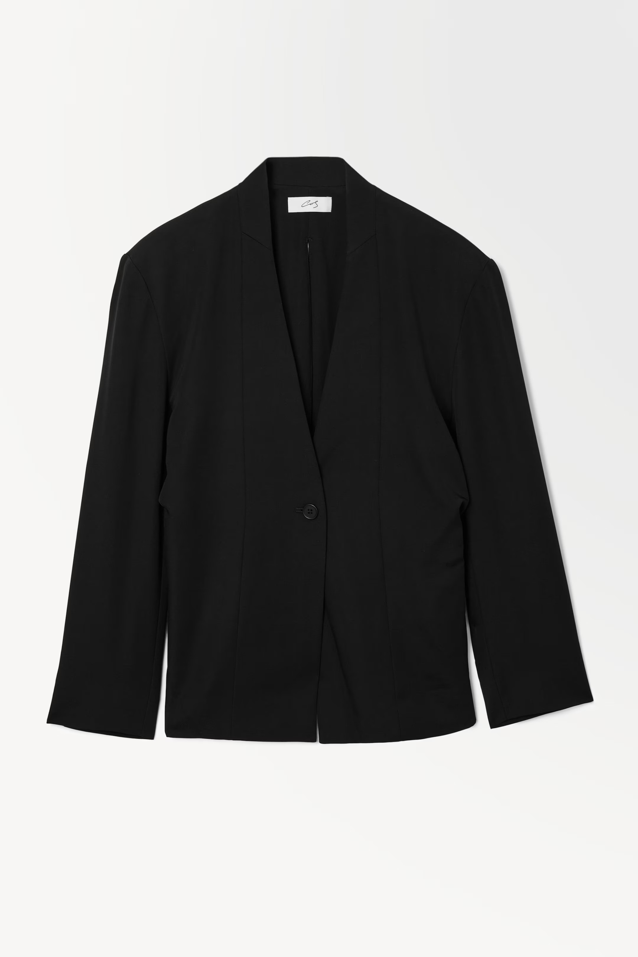 THE DRAPED-WAIST BLAZER - BLACK | COS UK