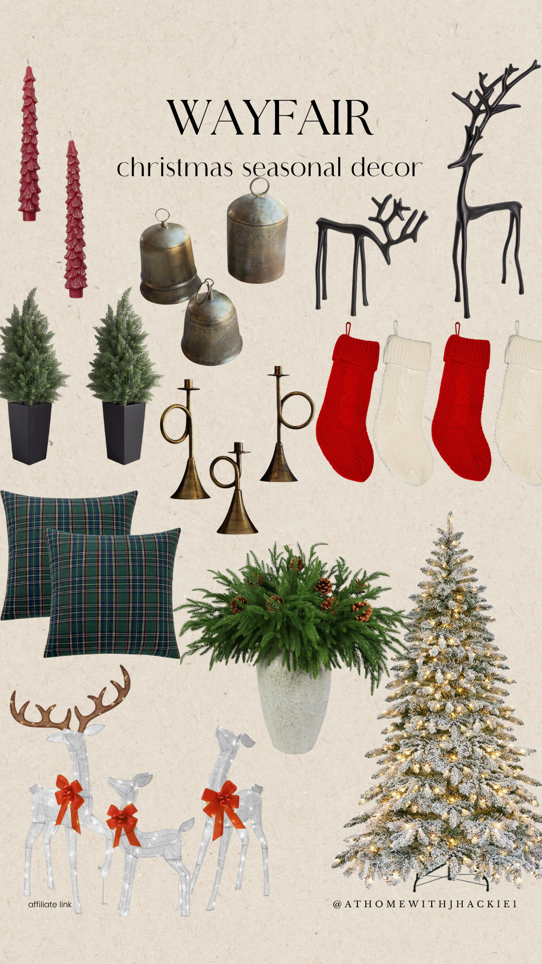 Wayfair Christmas decor, Wayfair holiday decor, Christmas home decor, traditional Christmas decor, Christmas seasonal decor, red Christmas decor, green Christmas decor, Christmas stockings, knit Christmas stockings, plaid Christmas pillows, Christmas throw pillows, Christmas bells, brass Christmas bells, brass candlesticks, Christmas reindeer decor, outdoor Christmas reindeer, flocked Christmas tree, pre lit Christmas tree, Christmas greenery, Christmas floral arrangement, Christmas porch decor, holiday decorating ideas, classic Christmas decor, cozy Christmas decor, Wayfair Christmas finds

#LTKSeasonal #LTKHome