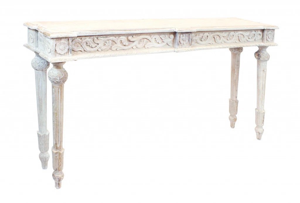 54" Solid Wood Distressed Console Table | Wayfair North America