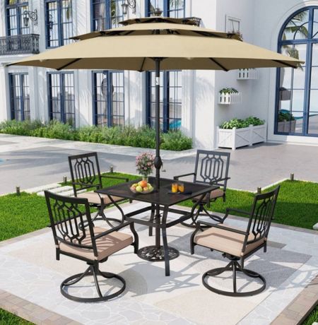 Loving this patio set from Target! 

#patioset #patiodecor #patiotable #patio #patiorefresh

#LTKHome #LTKSeasonal #LTKOver40