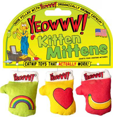 Yeowww! Kitten Mittens Cat Toy, 3 count | Chewy