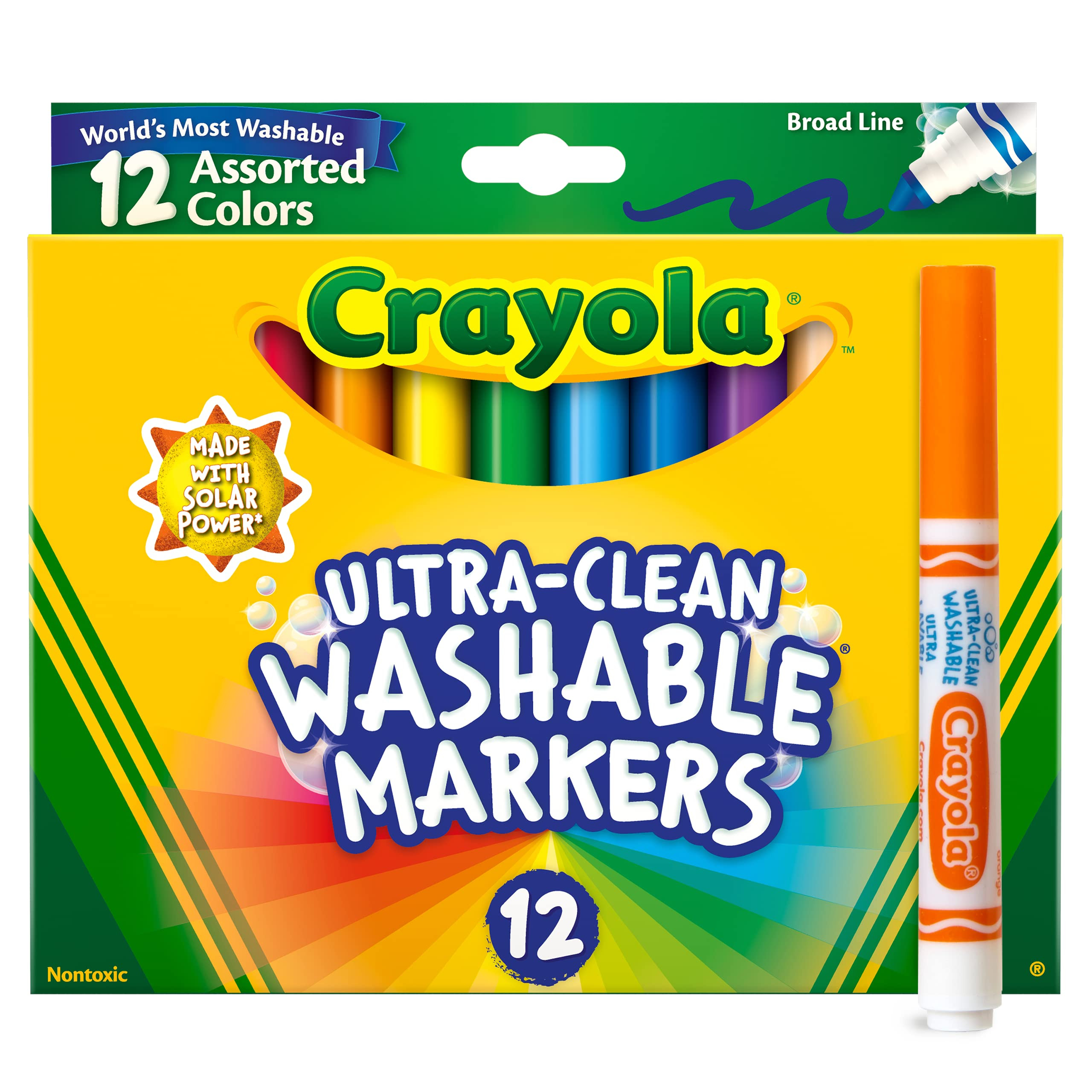 Crayola Ultra-Clean Washable Markers, 12 Count | Amazon (US)