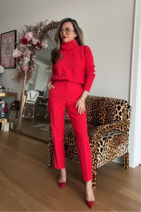 Valentine’s Day outfit idea! Red outfit, all red outfit, red monochrome outfit, red sweater, red trousers, red heels, work outfit, Vday outfit, galentines outfit 

#LTKSeasonal #LTKstyletip #LTKworkwear