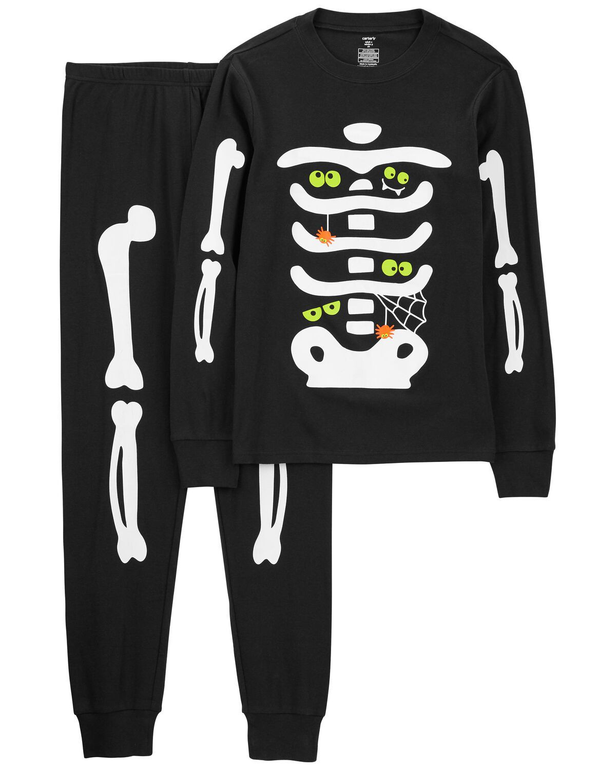 Multi Adult 2-Piece Glow Skeleton 100% Snug Fit Cotton Pajamas | carters.com | Carter's