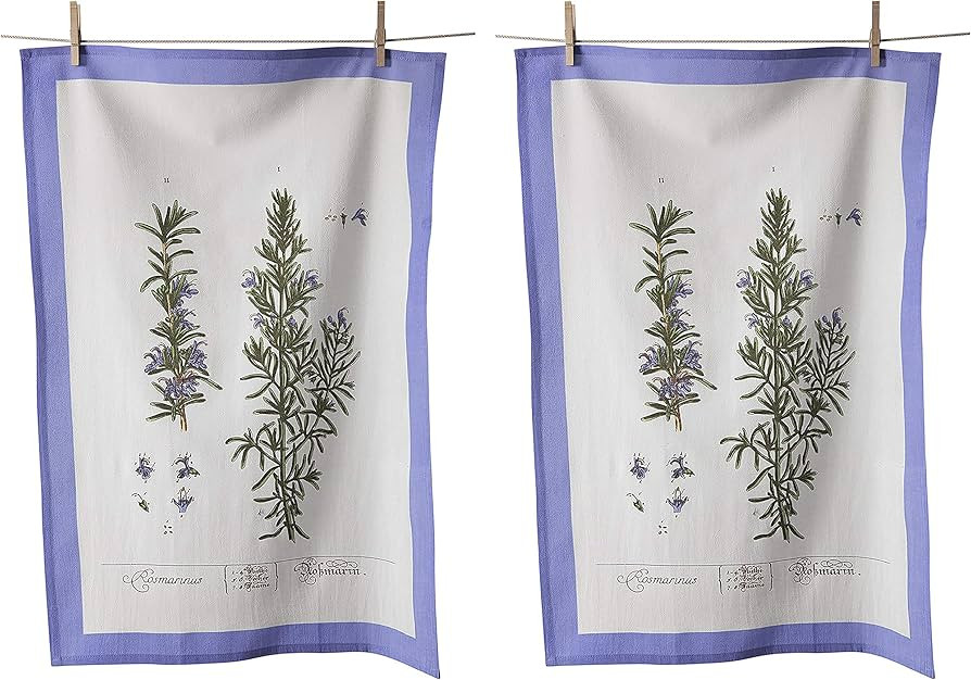 KAF Home Flour Sack Kitchen Dish Tea Towel, Set of 2, 100-Percent Cotton, 20 x 30-Inch (Rosemary) | Amazon (US)