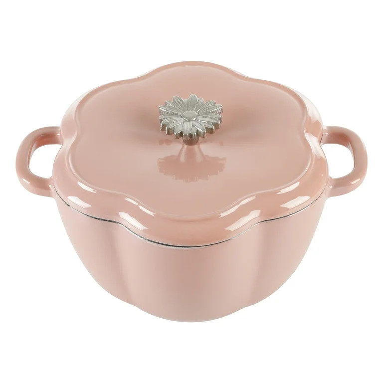 The Pioneer Woman Timeless Beauty Enamel on Cast Iron 3-Quart Dutch Oven, Pink | Walmart (US)