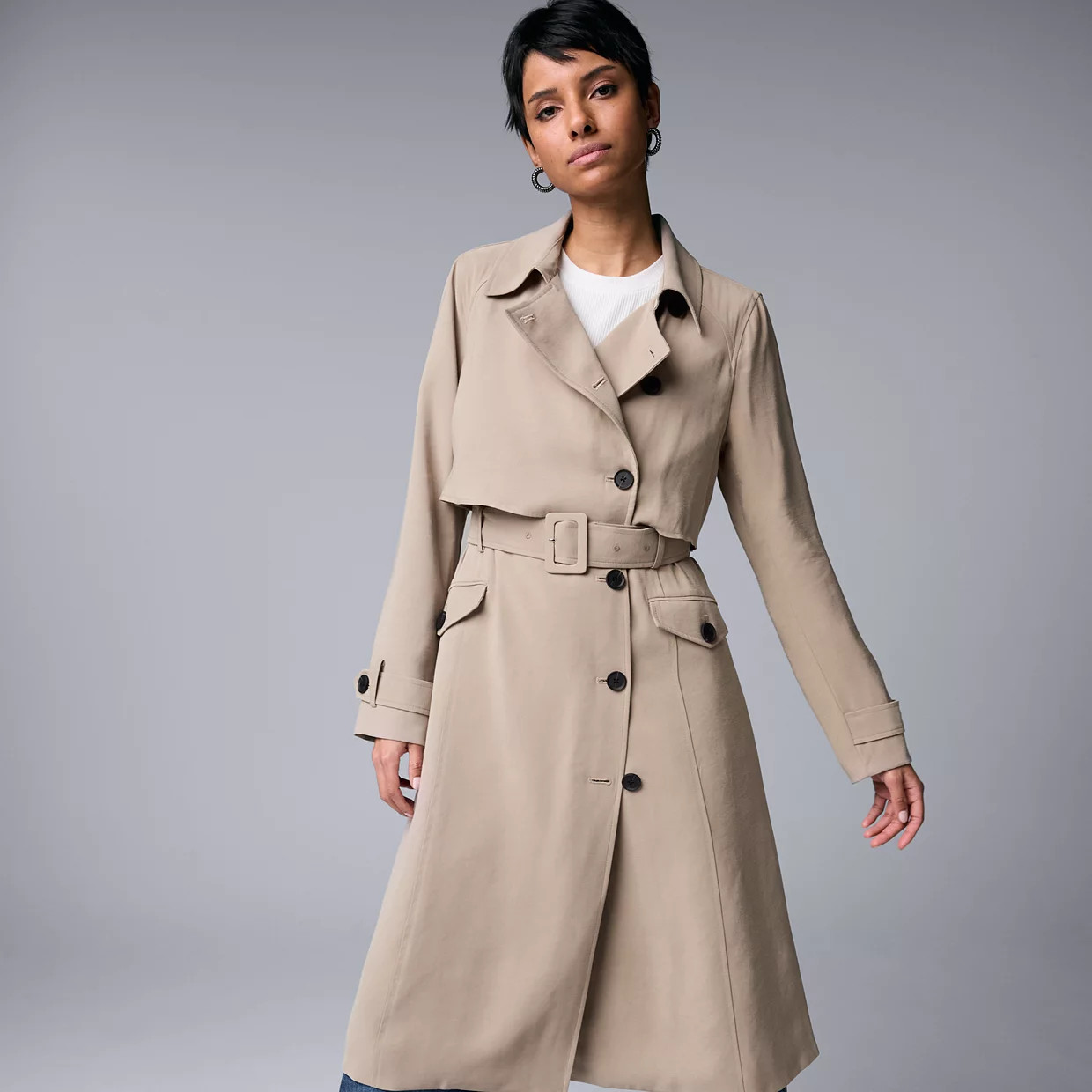Women's Simply Vera Vera Wang Trench Coat | Kohl's