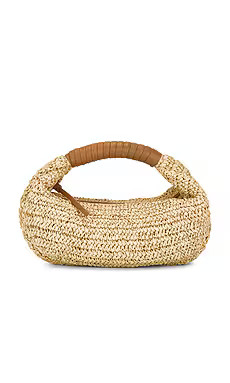 Cleobella Julia Raffia Hobo Bag in Natural & Tan from Revolve.com | Revolve Clothing (Global)
