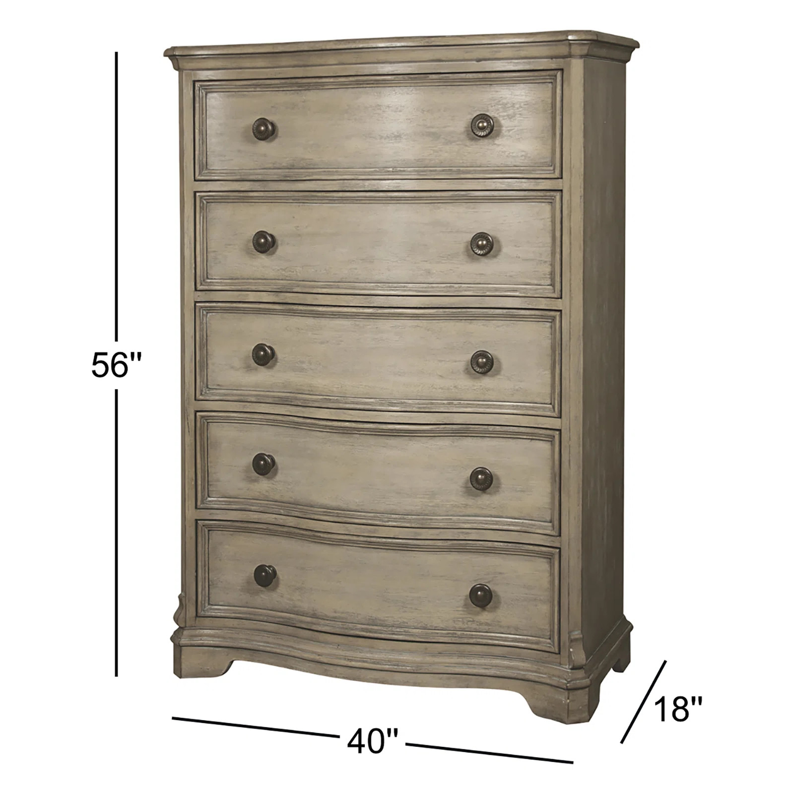 Troutt 40'' W 5 - Drawer Dresser | Wayfair North America